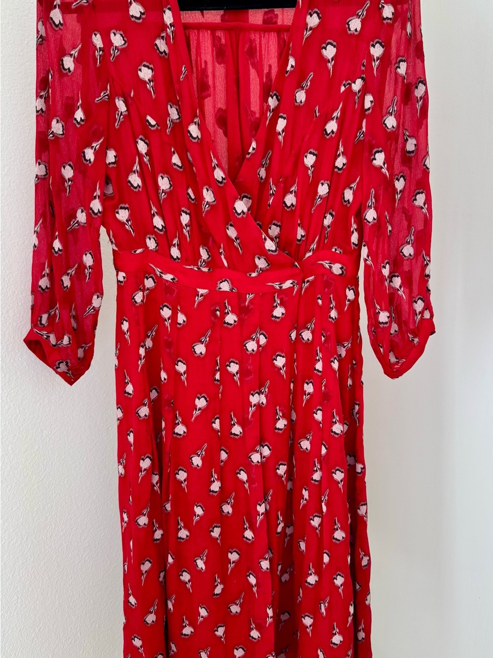 ba&sh Memory Dress in Rouge XS